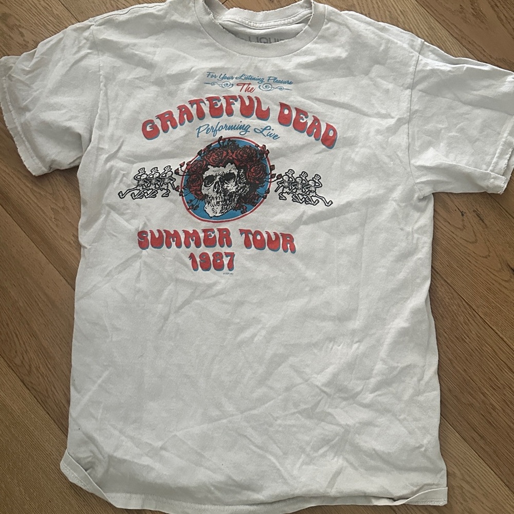 Brandy Melville White Grateful Dead 'Summer Tour 1987' Graphic Tee